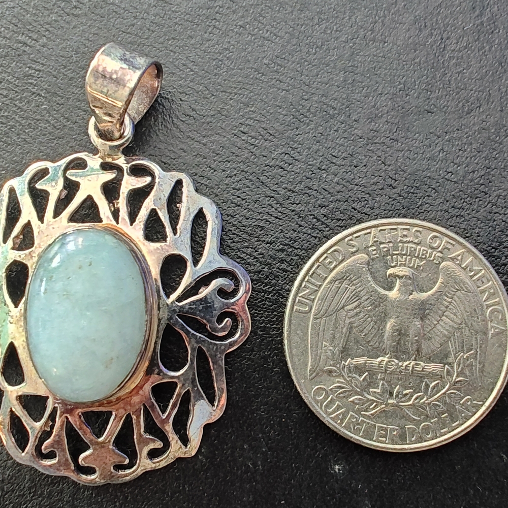 Quartz Silver Pendant